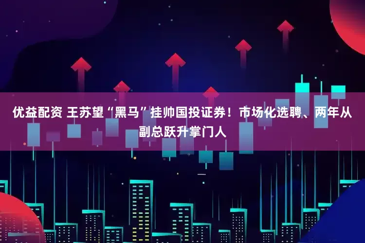 优益配资 王苏望“黑马”挂帅国投证券！市场化选聘、两年从副总跃升掌门人