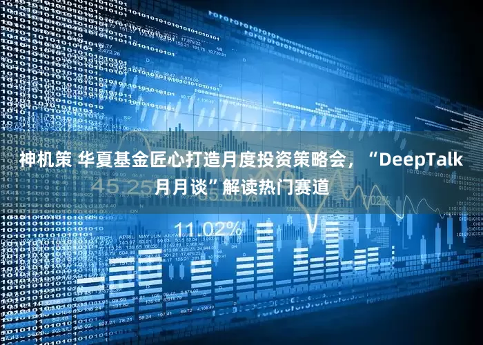 神机策 华夏基金匠心打造月度投资策略会，“DeepTalk月月谈”解读热门赛道
